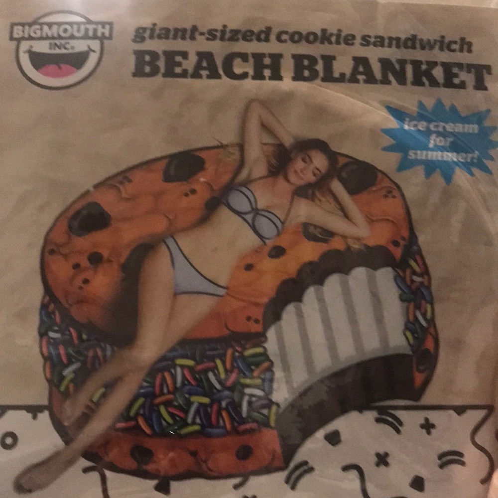Giant sized Cookie Sandwich Beach Blanket